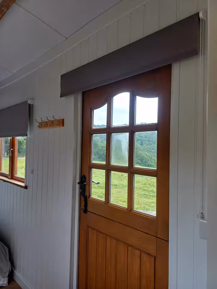 The door of Warren Shepherd's Hut
