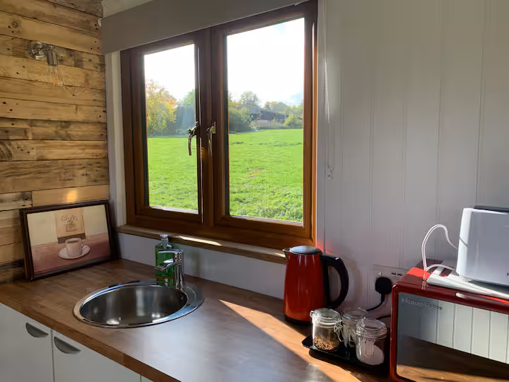 Burrow's kitchenette